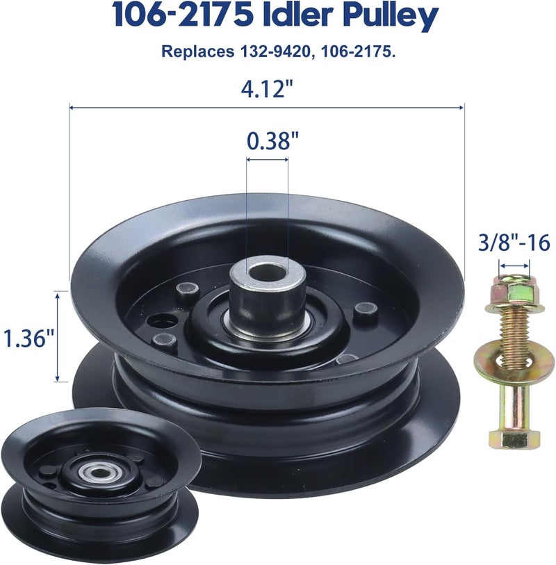 GUSUHAWK 2 Pack 139-3214 Spindle Assembly with 125-5574 Pulley 106-2175 Idler Pulley Replaces 117-7439 Spindle, Toro 121-0751 Spindle Assembly for Toro Timecutter SS4200, SS4225, SS4235 Lawn Tractors - Image 5